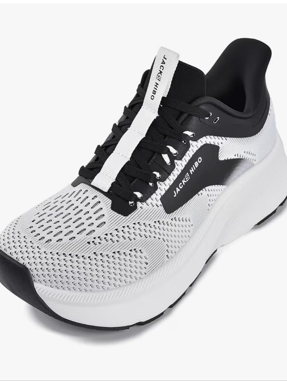 Jackshibo White and Black Athletic Running Shoe #61
